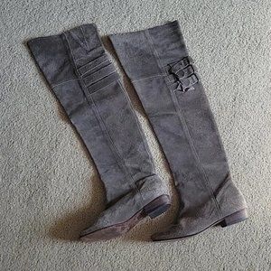 Joie Over the Knee Taupe Suede Boots